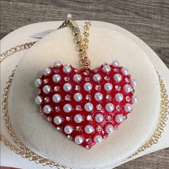 Betsey Johnson | Red Heart Necklace w/ Matching Earrings ♥️ - Picture 13 of 17